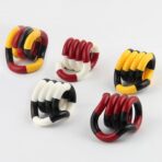 Jucarie senzoriala antistres, Fidget Twist cu miscari infinite de decompresie, Galben/Negru - imagine 5