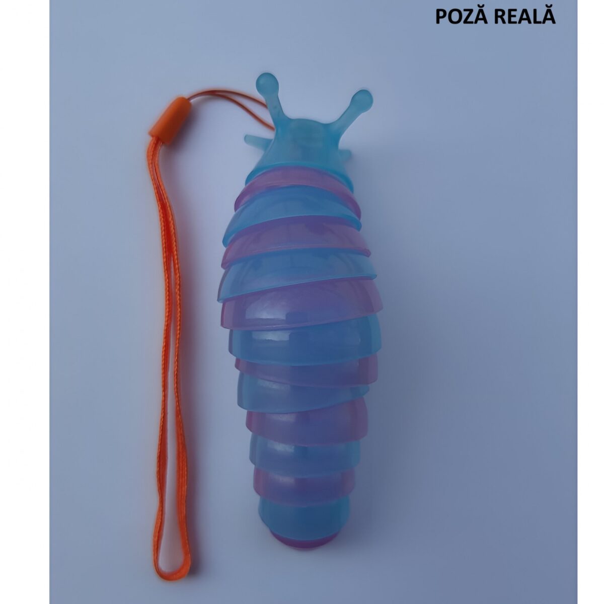 Jucarie Senzoriala Antistres, Embo, Fidget Toys, Omida Curcubeu, 11 cm, +3 Ani, Albastru/Mov - imagine 2