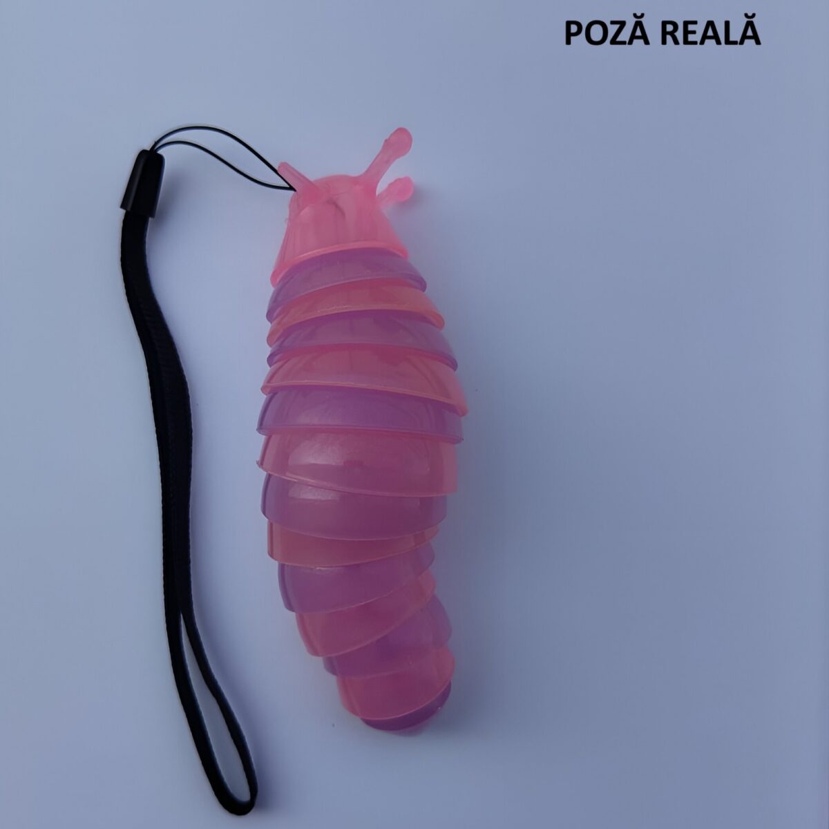 Jucarie Senzoriala Antistres, Embo, Fidget Toys, Omida Curcubeu, 11 cm, +3 Ani, Mov/Roz - imagine 2