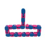 Jucarie Senzoriala Antistres, Embo, Fidget Toys, Puzzle de Imbinat Tip Sarpe, 24 Piese, +3 Ani, Albastru/Roz - imagine 3