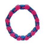 Jucarie Senzoriala Antistres, Embo, Fidget Toys, Puzzle de Imbinat Tip Sarpe, 24 Piese, +3 Ani, Albastru/Roz