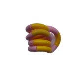Jucarie Senzoriala Antistres, Embo, Fidget Twist, cu Miscari Infinite de Decompresie, 2 Culori, Galben/Roz, + 3 ani - imagine 2