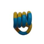 Jucarie Senzoriala Antistres, Embo, Fidget Twist, cu Miscari Infinite de Decompresie, 2 Culori, Galben/Albastru, + 3 ani - imagine 4