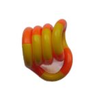 Jucarie Senzoriala Antistres, Embo, Fidget Twist, cu Miscari Infinite de Decompresie, 2 Culori, Galben/Portocaliu, + 3 ani - imagine 3