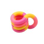 Jucarie Senzoriala Antistres, Embo, Fidget Twist, cu Miscari Infinite de Decompresie, 2 Culori, Galben/Roz, + 3 ani