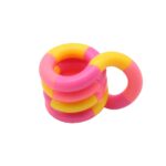 Jucarie Senzoriala Antistres, Embo, Fidget Twist, cu Miscari Infinite de Decompresie, 2 Culori, Galben/Roz, + 3 ani