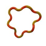 Jucarie Senzoriala Antistres, Embo, Fidget Twist, cu Miscari Infinite de Decompresie, 2 Culori, Galben/Portocaliu, + 3 ani