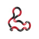 Jucarie senzoriala antistres, Embo, Fidget Twist cu miscari infinite de decompresie, Rosu/Negru - imagine 3