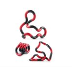 Jucarie senzoriala antistres, Embo, Fidget Twist cu miscari infinite de decompresie, Rosu/Negru