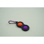 Jucarie Senzoriala Antistres, Simple Dimple, Breloc 2 Bulinute, Negru - imagine 2