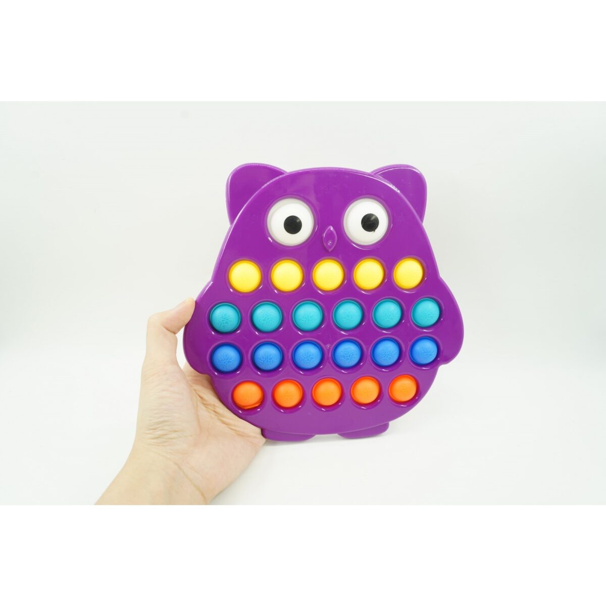 Jucarie senzoriala antistres, Simple Dimple, Bufnita, Multicolor, V1 - imagine 7