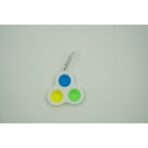 Jucarie Senzoriala Antistres, Simple Dimple, tip breloc , triunghi, 8 cm, multicolor, Alb - imagine 4