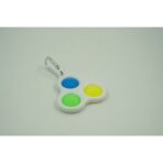 Jucarie Senzoriala Antistres, Simple Dimple, tip breloc , triunghi, 8 cm, multicolor, Alb - imagine 5