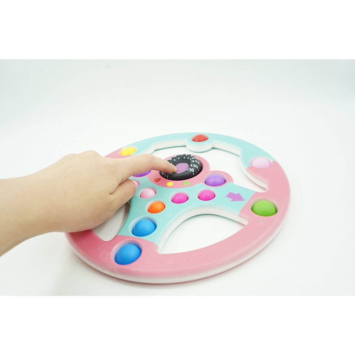 Jucarie senzoriala antistres, Simple Dimple, Volan, Multicolor, V1 - imagine 4