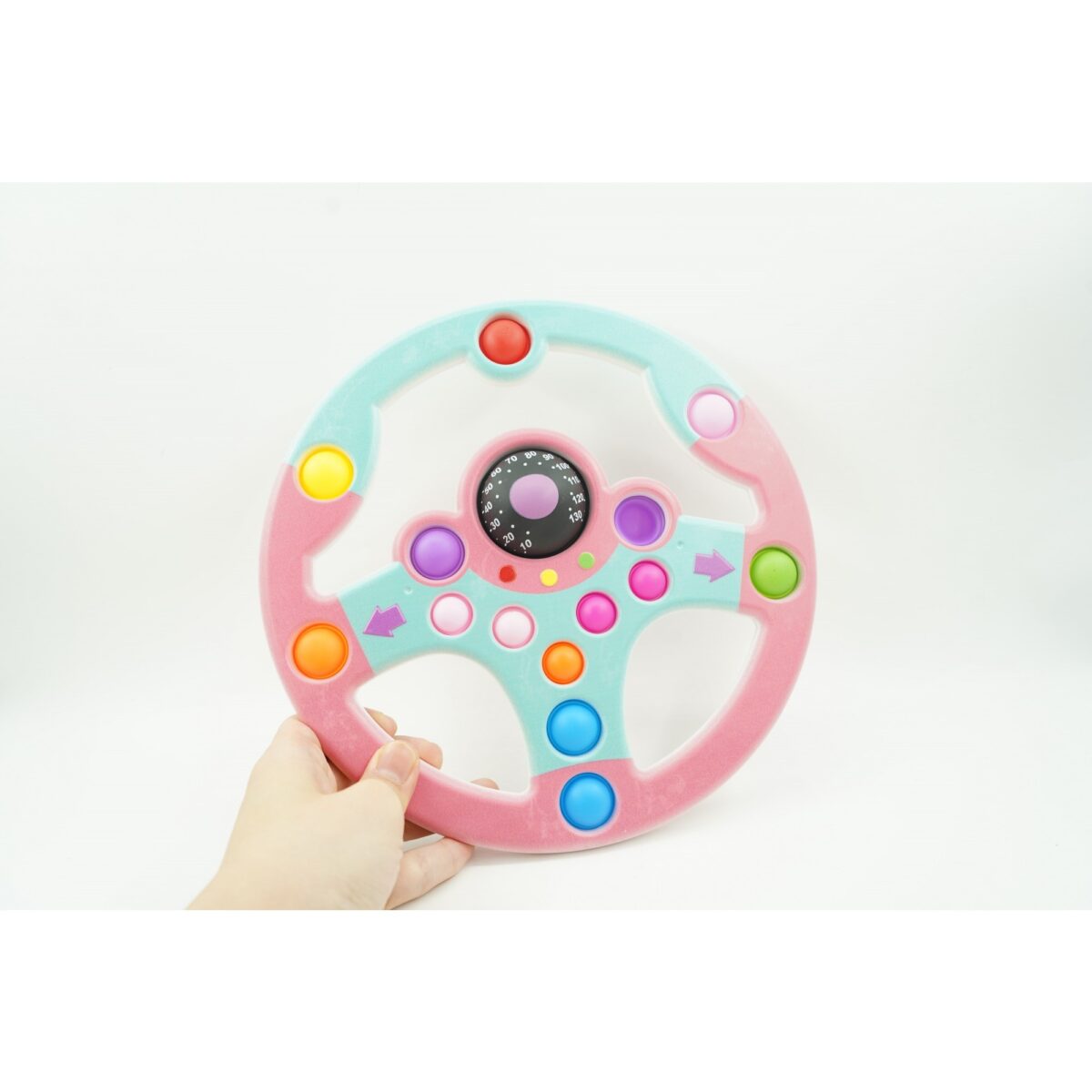 Jucarie senzoriala antistres, Simple Dimple, Volan, Multicolor, V1 - imagine 5