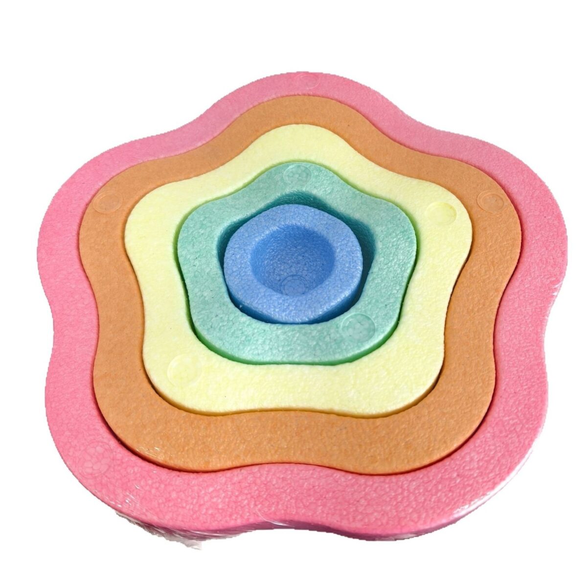 Jucarie Senzoriala de Echilibru, Embo, Tip Stepping Stones, 5 Piese, din Spuma, pentru Miscare, Sarituri, Prindere, Diametru 28 cm, Model 2, Multicolor - imagine 9