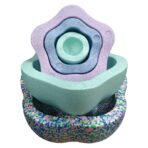 Jucarie Senzoriala de Echilibru, Embo, Tip Stepping Stones, 5 Piese, din Spuma, pentru Miscare, Sarituri, Prindere, Diametru 28 cm, Model 3, Multicolor - imagine 2