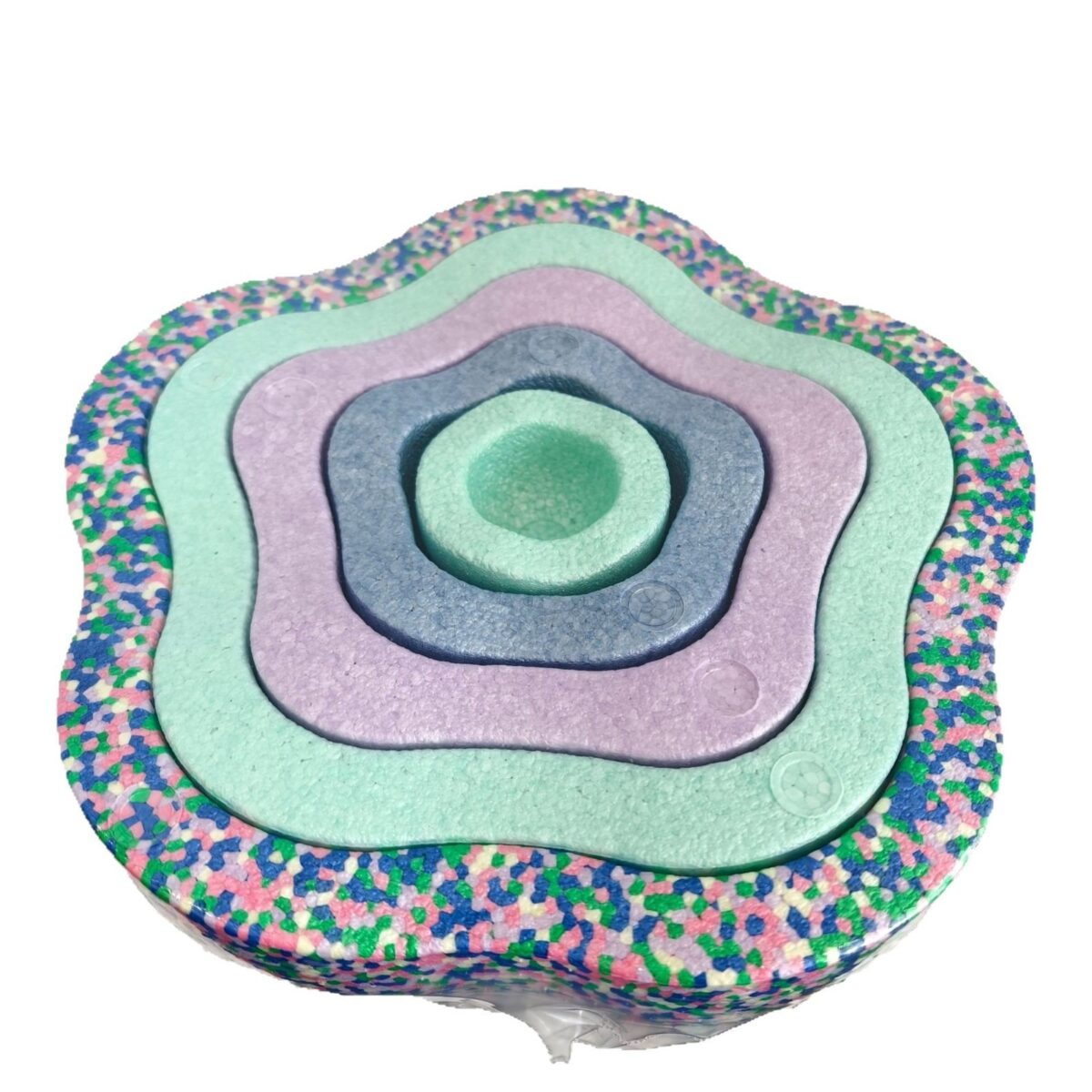 jucarie-senzoriala-de-echilibru-flippy-tip-stepping-stones-5-piese-din-spuma-pentru-miscare-sarituri-68bf2b592d307 Jucarie Senzoriala de Echilibru, Embo, Tip Stepping Stones, 5 Piese, din Spuma, pentru Miscare, Sarituri, Prindere, Diametru 28 cm, Model 3, Multicolor - imagine 3