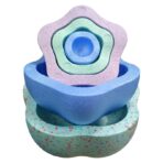 Jucarie Senzoriala de Echilibru, Embo, Tip Stepping Stones, 5 Piese, din Spuma, pentru Miscare, Sarituri, Prindere, Diametru 28 cm, Model 4, Multicolor - imagine 2