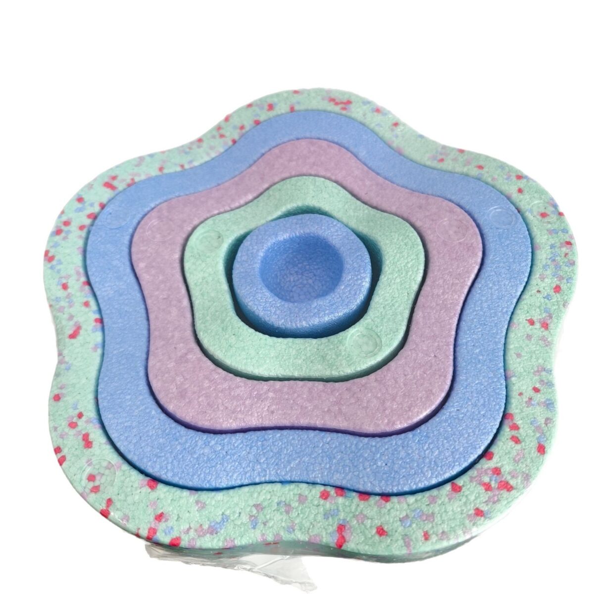 Jucarie Senzoriala de Echilibru, Embo, Tip Stepping Stones, 5 Piese, din Spuma, pentru Miscare, Sarituri, Prindere, Diametru 28 cm, Model 4, Multicolor - imagine 3