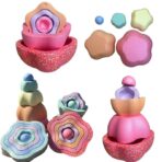 Jucarie Senzoriala de Echilibru, Embo, Tip Stepping Stones, 5 Piese, din Spuma, pentru Miscare, Sarituri, Prindere, Diametru 28 cm, Model 4, Multicolor - imagine 9