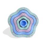 Jucarie Senzoriala de Echilibru, Embo, Tip Stepping Stones, 5 Piese, din Spuma, pentru Miscare, Sarituri, Prindere, Diametru 28 cm, Model 4, Multicolor