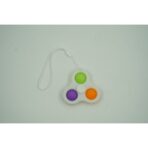 Jucarie senzoriala spinner Embo- Fidget Toy, Simple Dimple, 7 cm, Alb/Multicolor - imagine 2