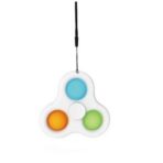 Jucarie senzoriala spinner Embo- Fidget Toy, Simple Dimple, 7 cm, Alb/Multicolor - imagine 3