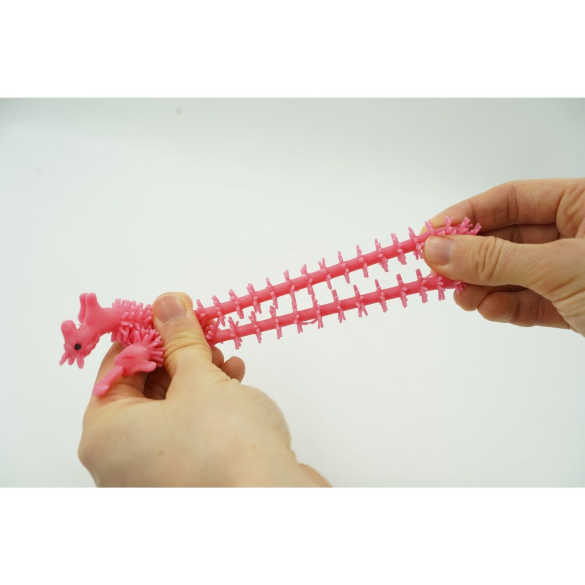 Jucarie senzoriala superelastica, antistres, Fidget toy, Unicorn noodles, Roz - imagine 2