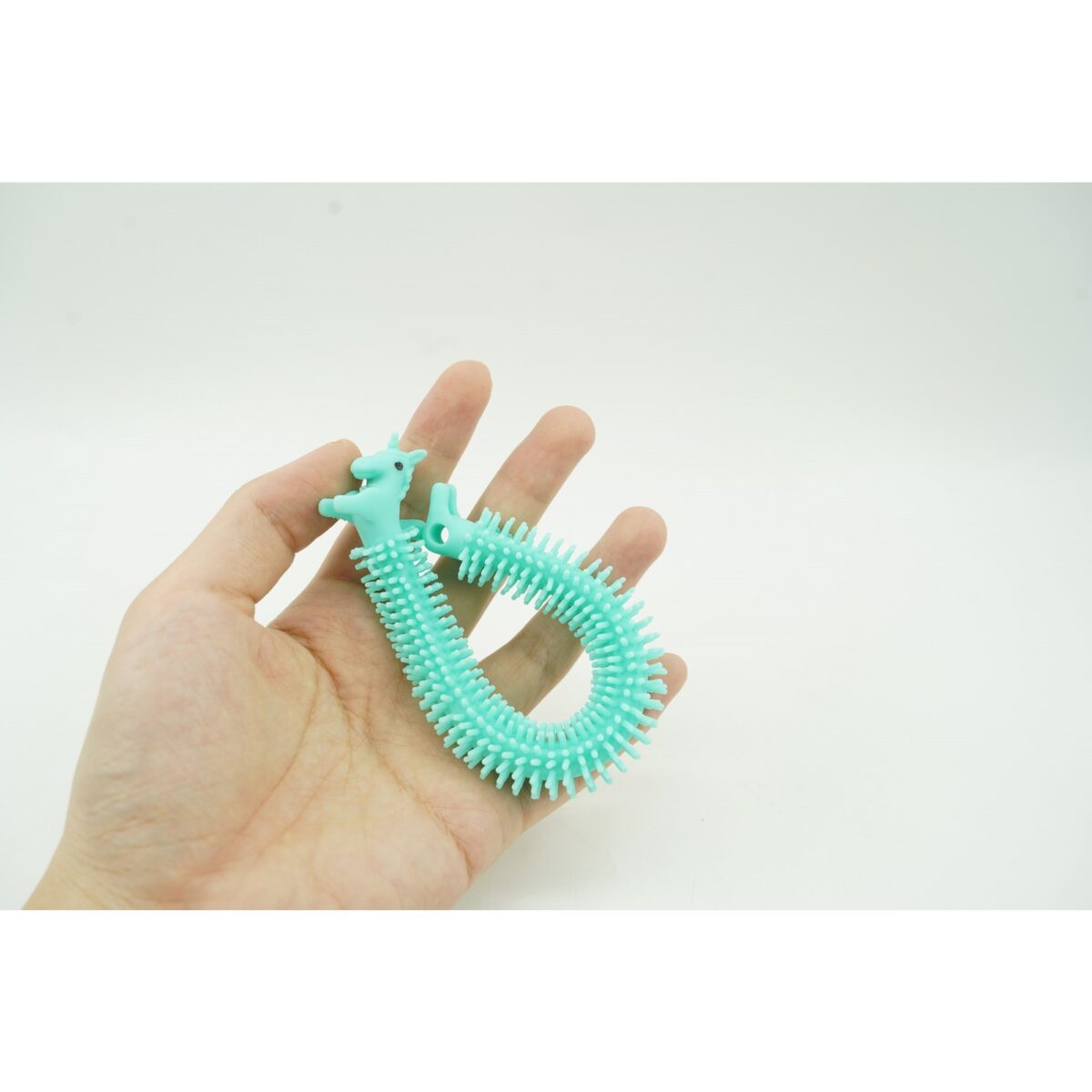 Jucarie senzoriala superelastica, antistres, Fidget toy, Unicorn noodles, Verde - imagine 5