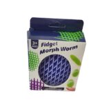 Jucarie Worm Fidget de Decompresie, Embo, Anti Stres, Dimensiune Compacta 10 cm, Dimensiune Extinsa 24.5 cm, Mov - imagine 3