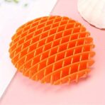 Jucarie Worm Fidget de Decompresie, Embo, Anti Stres, Dimensiune Compacta 10 cm, Dimensiune Extinsa 24.5 cm, Portocaliu - imagine 7