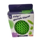 Jucarie Worm Fidget de Decompresie, Embo, Anti Stres, Dimensiune Compacta 10 cm, Dimensiune Extinsa 24.5 cm, Verde - imagine 3