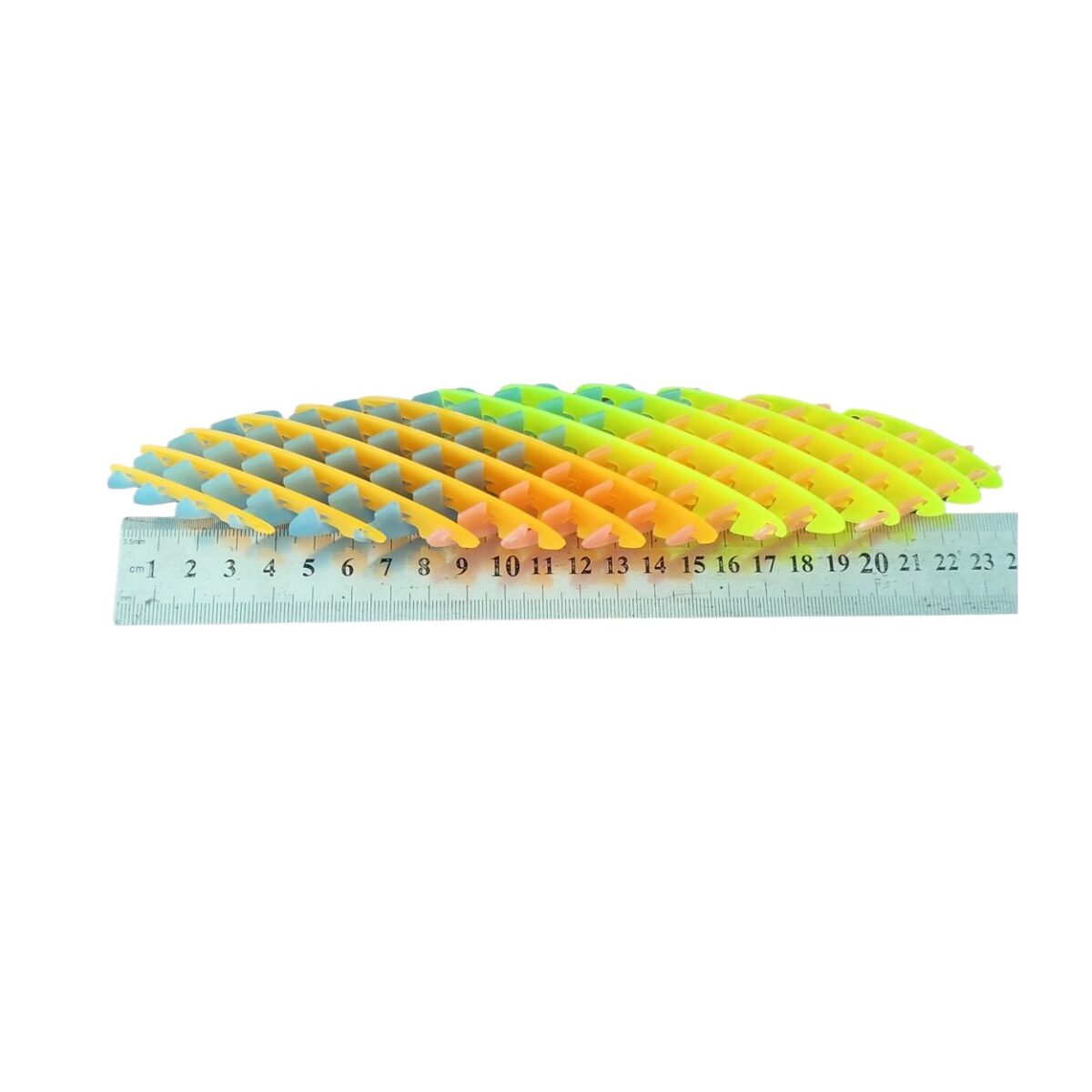Jucarie Worm Fidget de Decompresie, Embo, Anti Stres, Dimensiune Compacta 10 cm, Dimensiune Extinsa 24.5 cm, Multicolor - imagine 6