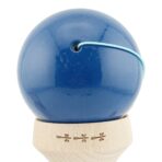 Kendama X Originala RAINBOW, Profesionala, Embo, Cupe Mari KING SIZE V3, Super Sticky, Gaura in Baza, Rulment Metalic, din lemn 18 cm, Ata 55 cm, Albastru/Maro - imagine 9