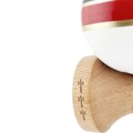 Kendama X ROYAL SPIKE Originala, Profesionala, Embo, Big Cups V2, Super Sticky cu Cupe Mari, Rulment Metalic, din lemn 18 cm, Ata 55 cm, Negru/Rosu Gold/Alb - imagine 6