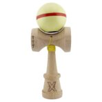 Kendama X Originala Silken, Profesionala, Embo, Cupe Mari KING SIZE V3, Super Sticky, Gaura in Baza, Rulment Metalic, din lemn 18 cm, Ata 55 cm, Cream Galben - imagine 2
