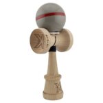 Kendama X Originala Silken, Profesionala, Embo, Cupe Mari KING SIZE V3, Super Sticky, Gaura in Baza, Rulment Metalic, din lemn 18 cm, Ata 55 cm, Ice Gri