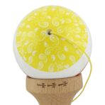 Kendama X CHICANOS Originala, Profesionala, Embo, Big Cups V2, Super Sticky cu Cupe Mari, Rulment Metalic, din lemn 18 cm, Ata 55 cm, Auriu/Alb - imagine 8