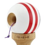 Kendama X CHICANOS Originala, Profesionala, Embo, Big Cups V2, Super Sticky cu Cupe Mari, Rulment Metalic, din lemn 18 cm, Ata 55 cm, Violet/Alb - imagine 6