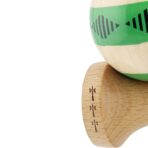 Kendama X FREQUENCY Originala, Profesionala, Embo, Big Cups V2, Super Sticky cu Cupe Mari, Rulment Metalic, din lemn 18 cm, Ata 55 cm, Verde/Maro - imagine 6