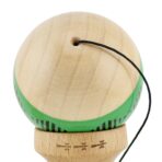 Kendama X FREQUENCY Originala, Profesionala, Embo, Big Cups V2, Super Sticky cu Cupe Mari, Rulment Metalic, din lemn 18 cm, Ata 55 cm, Verde/Maro - imagine 8