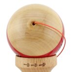 Kendama X FREQUENCY Originala, Profesionala, Embo, Big Cups V2, Super Sticky cu Cupe Mari, Rulment Metalic, din lemn 18 cm, Ata 55 cm, Rosu/Maro - imagine 9
