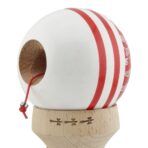 Kendama X Originala CHICANOS, Profesionala, Embo, Cupe Mari KING SIZE V3, Super Sticky, Gaura in Baza, Rulment Metalic, din lemn 18 cm, Ata 55 cm, Rosu/Alb - imagine 6