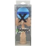 Kendama X Originala, Profesionala, Embo, 18 cm din Lemn, Model cu Dunga, Bleu/Albastru - imagine 4