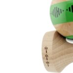 Kendama X Originala FREQUENCY, Profesionala, Embo, Cupe Mari KING SIZE V3, Super Sticky, Gaura in Baza, Rulment Metalic, din lemn 18 cm, Ata 55 cm, Verde/Maro - imagine 7