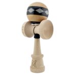 Kendama X Originala FREQUENCY, Profesionala, Embo, Cupe Mari KING SIZE V3, Super Sticky, Gaura in Baza, Rulment Metalic, din lemn 18 cm, Ata 55 cm, Negru/Maro - imagine 3