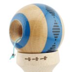 Kendama X Originala FREQUENCY, Profesionala, Embo, Cupe Mari KING SIZE V3, Super Sticky, Gaura in Baza, Rulment Metalic, din lemn 18 cm, Ata 55 cm, Albastru/Maro - imagine 6
