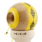 Kendama X Originala FREQUENCY, Profesionala, Embo, Cupe Mari KING SIZE V3, Super Sticky, Gaura in Baza, Rulment Metalic, din lemn 18 cm, Ata 55 cm, Galben/Maro - imagine 6