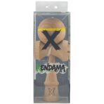 Kendama X Originala, Profesionala, Embo, din Lemn, 18 cm, cu Dunga, Galben, Lemn - imagine 4
